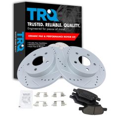 Rear Performance Rotor & Posi Ceramic Pad Kit 04-12 Gm FWD