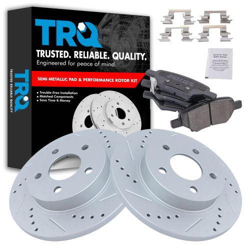 Rear Performance Rotor & Posi Metallic Pad Kit 04-12 Gm FWD