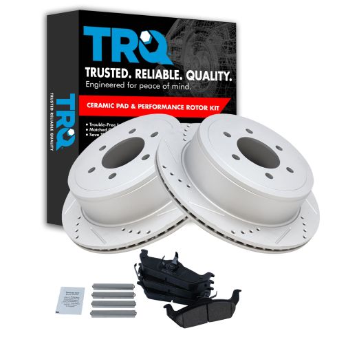 Rear Performance Rotor & Posi Ceramic Pad Kit 04-08 Ford F150