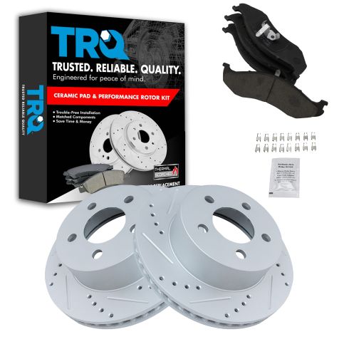 Front Performance Rotor & Posi Ceramic Pad Kit 99-01 Cherokee, 99-06 Wrangler