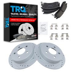 Rear Performance Rotor & Posi Ceramic Pad Kit 97-05 Buick Olds Pontiac