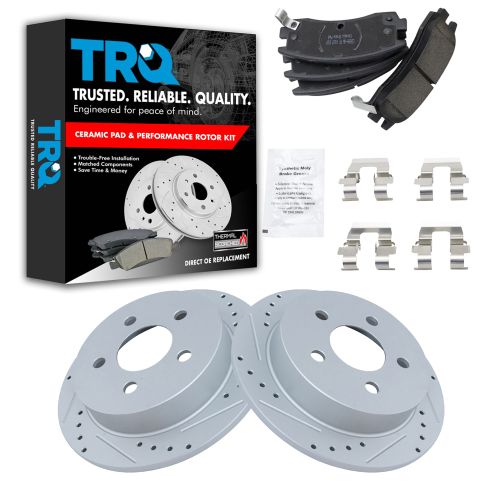 Rear Performance Rotor & Posi Ceramic Pad Kit 97-05 Buick Olds Pontiac