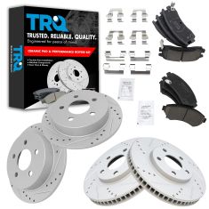 Front & Rear Performance Rotor & Ceramic Pad Kit 00-05 Chevy Impala