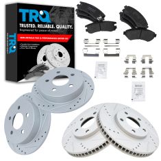 98-05 Chevy; Olds Front & Rear Performance Rotor & Premium Posi Semi-Metallic Pad Ki