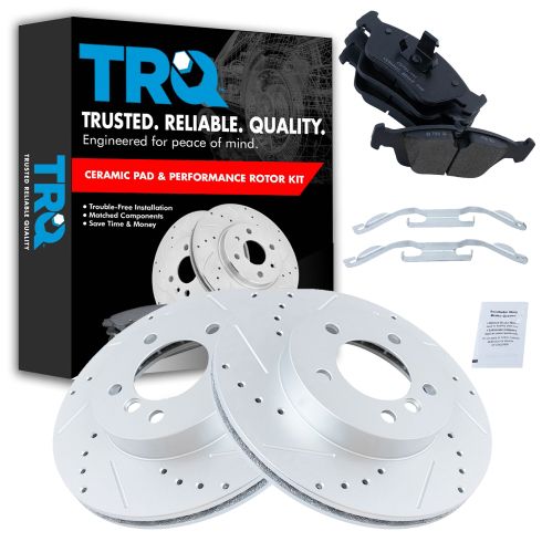 99-08 BMW 3 Series Multifit Front Ceramic Brake Pad & Performance Rotor Kit