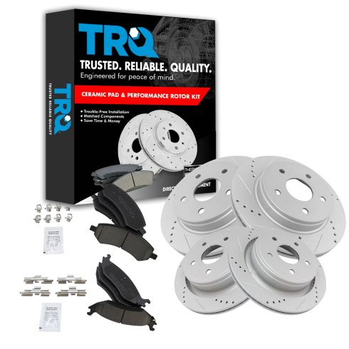 06-12 Ram 1500; 07-09 Aspen, Durango Front & Rear Performance Rotor & Ceramic Pad Kit