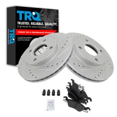 2000-04 Ford Focus Front Ceramic Pad & Performance Brake Rotor Kit