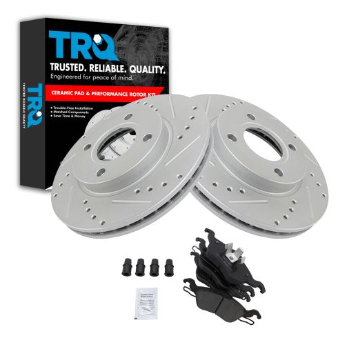 2000-04 Ford Focus Front Ceramic Pad & Performance Brake Rotor Kit