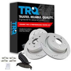 07-09 Aspen; 04-09 Durango;02-13 Ram 1500 Rear Performance Brake Rotor & Ceramic Pad Kit