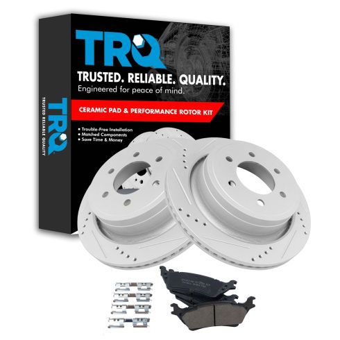 12-14 Ford F150 Rear Performance Brake Rotor & Ceramic Pad Kit