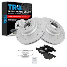02-05 745i; 06-08 750i Front Performance Brake Rotor & Ceramic Pad Set