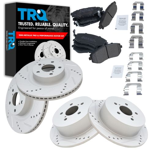 05-09 Subaru Legacy, Outback F & R Posi Metallic Pad & Performance Rotor Kit