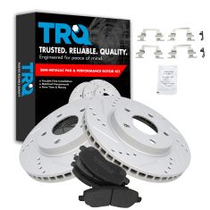 Front Performance Rotor & Premium Posi Semi Metallic  Brake Kit for 07-12 Caliber, 08-10 Lancer