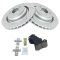 Dodge Chrysler Multifit Rear Premium Posi Ceramic Brake Pad & Performance Rotor Kit