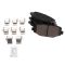 Chrysler; Dodge; VW Front & Rear Premium Posi Ceramic Brake Pads & Performance Rotor Kit