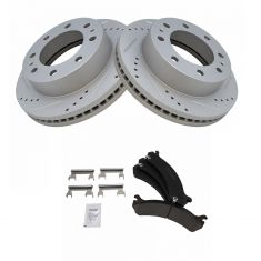 Brake Pad & Rotor Kit w/Brake Fluid & Cleaner