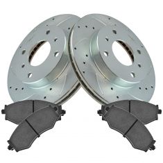 Brake Pad & Rotor Kit w/Brake Fluid & Cleaner