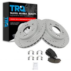 Brake Pad & Rotor Kit w/Brake Fluid & Cleaner