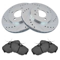 Brake Pad & Rotor Kit w/Brake Fluid & Cleaner