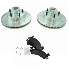Brake Pad & Rotor Kit w/Brake Fluid & Cleaner