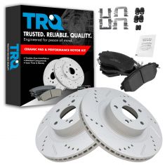 Brake Pad & Rotor Kit w/Brake Fluid & Cleaner