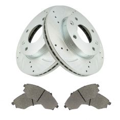 Brake Pad & Rotor Kit w/Brake Fluid & Cleaner