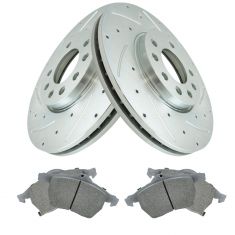 Brake Pad & Rotor Kit w/Brake Fluid & Cleaner