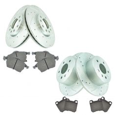 Brake Pad & Rotor Kit w/Brake Fluid & Cleaner