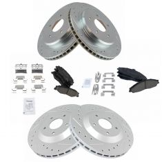 Brake Pad & Rotor Kit w/Brake Fluid & Cleaner