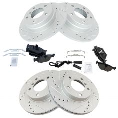 Brake Pad & Rotor Kit w/Brake Fluid & Cleaner