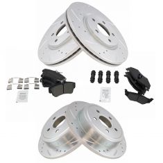Brake Pad & Rotor Kit w/Brake Fluid & Cleaner