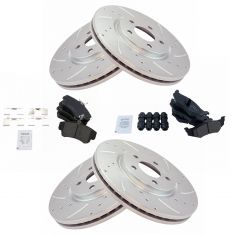 Brake Pad & Rotor Kit w/Brake Fluid & Cleaner