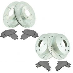 Brake Pad & Rotor Kit w/Brake Fluid & Cleaner