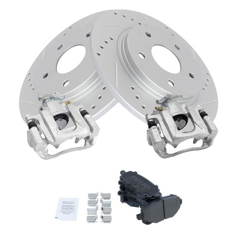 A-Premium Disc Brake Caliper Assembly with Bracket Compatible with Select Chrysler, Dodge, Ram and Volkswagen Models - Town & Country/Grand Caravan 2013-2016, C/V 13-15, Routan, 3.6L - Rear Driver