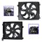04 Kia Spectra 2.0L, 05-09 Spectra Radiator & AC Condenser Fan PAIR