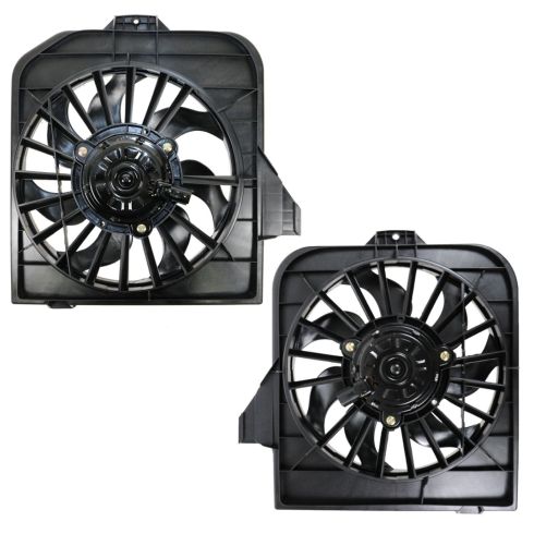 01-05 Dodge Chrysler Mini Van Radiator & AC Condenser Fan Kit