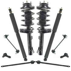 00-05 Ford Focus (exc SVT, exc Wagon) 10 Piece Strut Spring, Shock Abs, Tie Rod, Sway Bar Link Kit