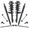 00-05 Ford Focus (exc SVT, exc Wagon) 10 Piece Strut Spring, Shock Abs, Tie Rod, Sway Bar Link Kit