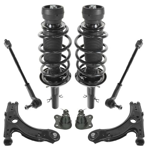 98-10 Beetle; 99-06 Golf; 99-05 Jetta Front Strut Assy, Lower Balljoint, Lower Control Arm, Tie Rod