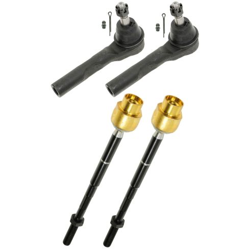 04-12 Malibu; 04-08 Malibu Maxx; 05-10 G6; 07-09 Aura Inner & Outer Tie Rod Kit (Set of 4)
