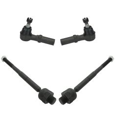 07-09 Chrysler Aspen; 04-09 Dodge Durango Front Inner & Outer Tie Rod End Assy SET of 4
