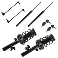 04-09 Mazda 3 (exc Mazdaspeed); 06-10 Mazda 5 Front & Rear Strut, Shock, Sway Bar Link Kit