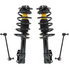 04-12 Chevy Malibu; 05-10 Pontiac G6; 07-09 Saturn Aura Front Loaded Strut & Sway Bar Link Rear SET