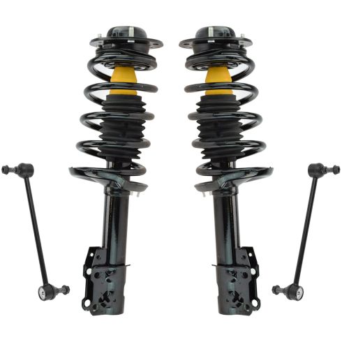 04-12 Chevy Malibu; 05-10 Pontiac G6; 07-09 Saturn Aura Front Loaded Strut & Sway Bar Link Rear SET