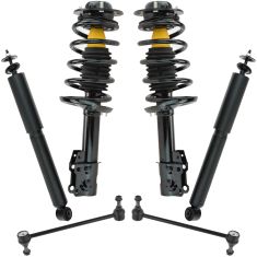 04-12 Malibu; 05-10 G6; 07-09 Aura Front & Rear Strut/Spring & Shock Absorber Kit w Sway Links