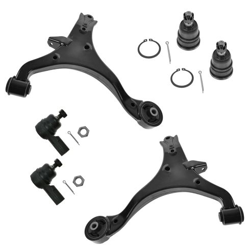 Front Lower Control Arms Ball joints & Tie Rods 6 pc Kit  for 01-05 Honda Civic Acura EL