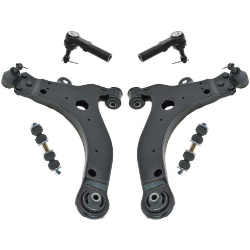 97-11 GM Multifit Front Sway Bar Link Lwr Ctrl Arm & Outer Tie Rod 6pc Kit