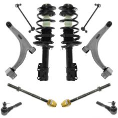 04-12 Malibu; 04-07 Maxx; 05-10 G6; 07-09 Aura Strut Cntrl Arm Tie Rod Sway Bar Link Kit (SET of 10)