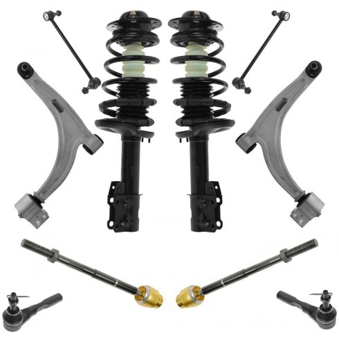 04-12 Malibu; 04-07 Maxx; 05-10 G6; 07-09 Aura Strut Cntrl Arm Tie Rod Sway Bar Link Kit (SET of 10)