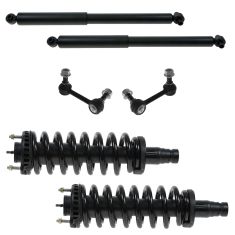 02-09 GM Mid Size SUV; 05-09 Saab 9-7X Front Shock & Spring, Front Sway Bar Link, & Rear Shock Set